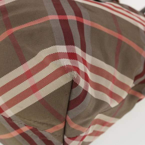 BURBERRY Nova Check Shoulder Bag Canvas Red Auth ti679 - Picture 9 of 16